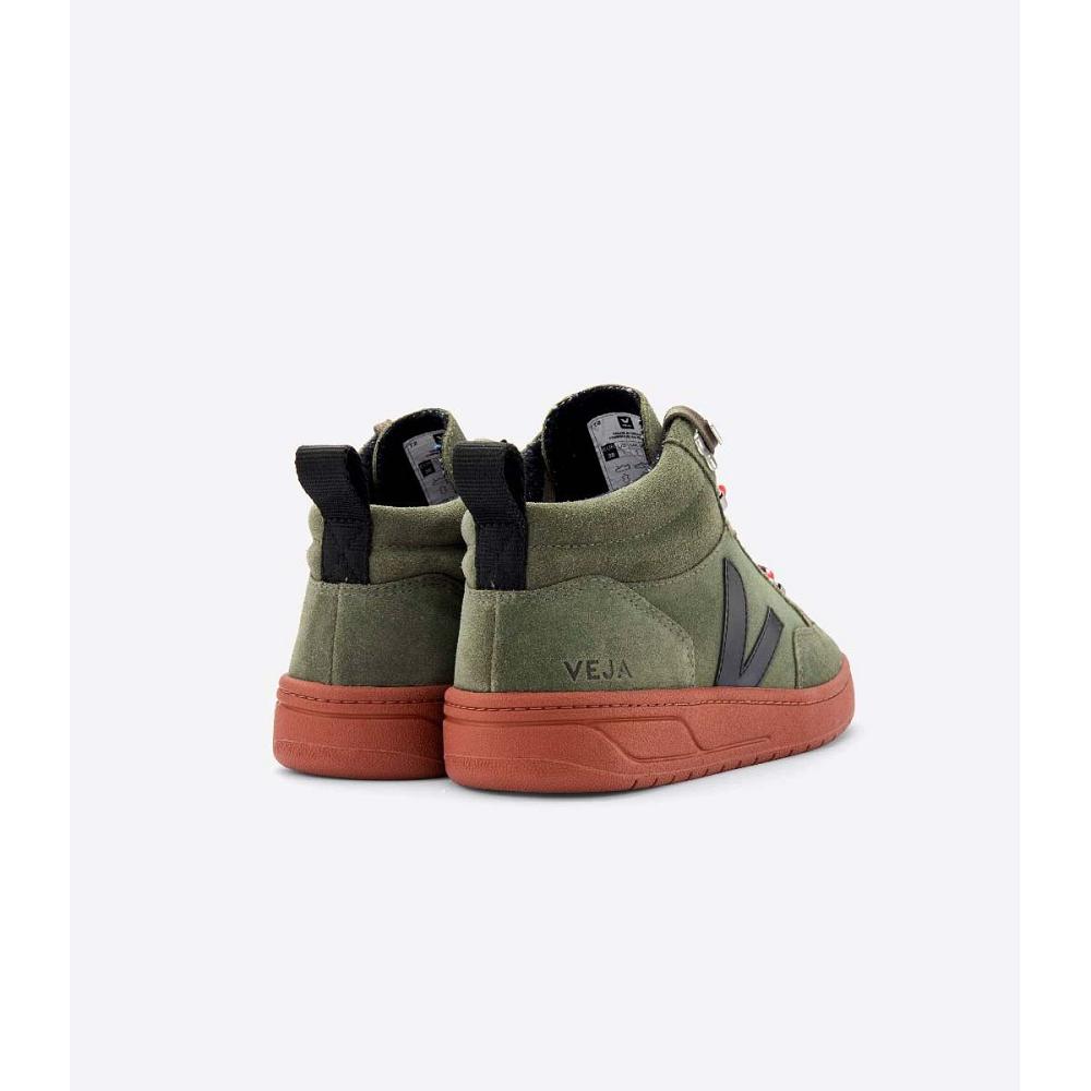 Men's Veja RORAIMA SUEDE High Tops Olive | ZA 115WNB